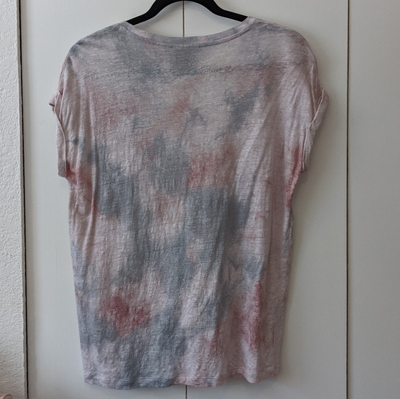 Cynthia Rowley Linen Tie Dye T-shirt - Picture 4 of 4